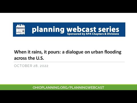 When it rains, it pours: a dialogue on urban flooding across the U S