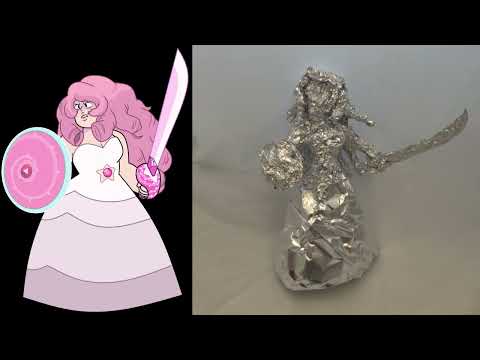 Rose Quartz - Aluminum Foil Sculpture