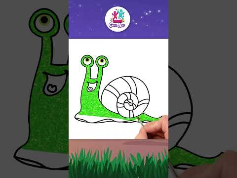 How to Draw a Snail 🐌🎨  #shorts #howtodraw #chikiart