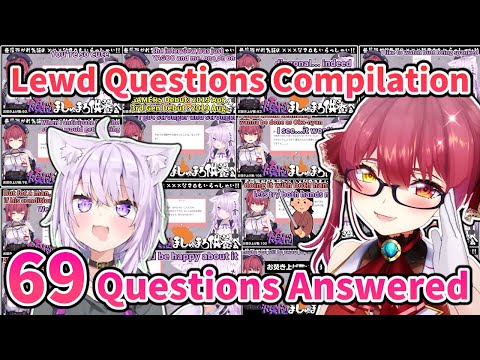 Houshou Marine And Nekomata Okayu Answering to Lewd Questions Compilation [ENG SUB] Hololive