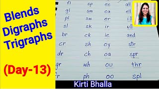 Day-13 Blends, Digraphs, Trigraphs | learn important sounds to improve your reading skills