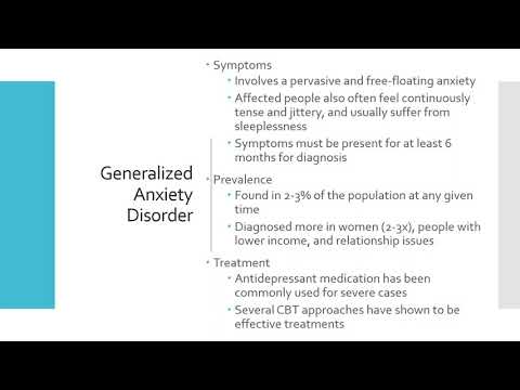 Lecture 20 - Anxiety and Mood Disorders Recording