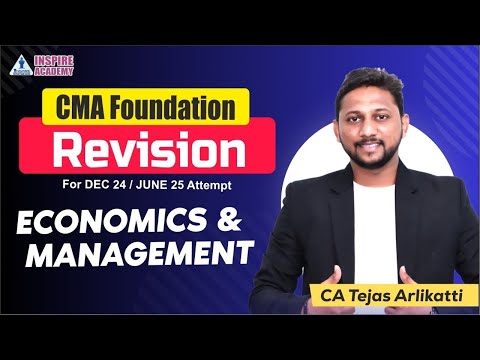 CMA Foundation Revision Management 📚 | Lec 3 📝 | CA Tejas Arlikatti 🎯 | Dec '24