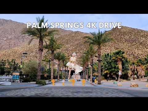 Palm Springs 4K Driving Tour | Drive Through Downtown Palm Springs