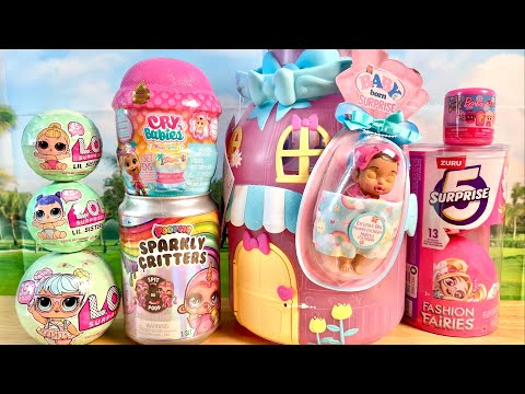 Baby Born Surprise, Cry Babies, Sparkly Critters, 5 Surprise and lol dolls