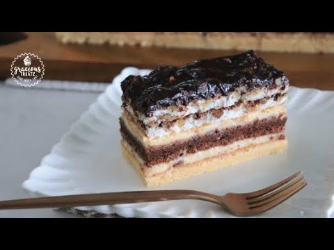 Amazing Vanilla Chocolate Pastry Cream Cake Recipe