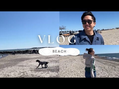 ENG/RUS sub [amwf] Cold windy beach VLOG | Attacked by insects | International couple| жизнь в США