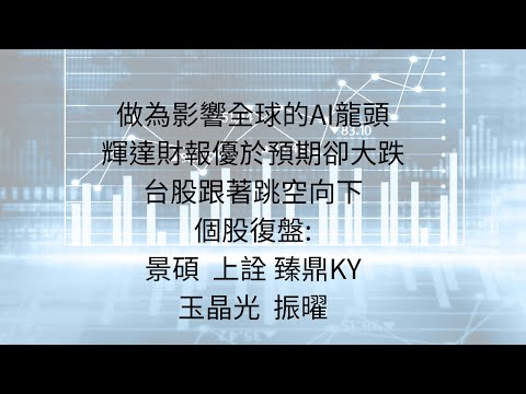 8月29日:輝達財報優於預期，為甚麼還下跌，資金流向蘋概股；對於AI展望怎麼看?#台股分析 #台積電 #輝達 #AI #NVDIA#IPHONE16 #蘋概股 #景碩 #上詮 #臻鼎 #玉晶光 #振耀