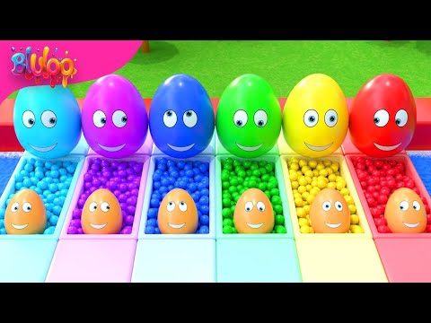 Surprise Eggs Kids Song | Colorful Eggs | BluLoo Nursery Rhymes & Kids Songs