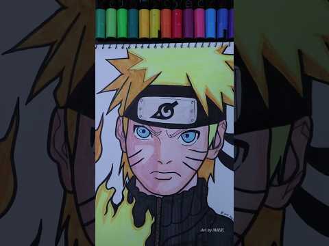 Naruto the ninga drawing in 35 sec! #naruto #shorts #anime