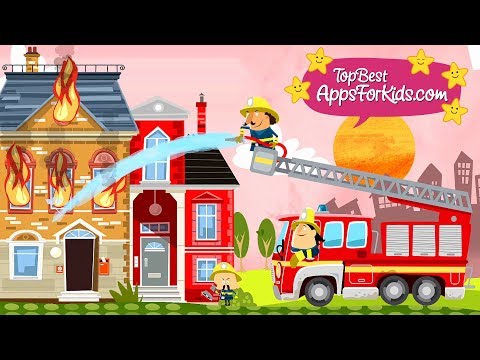 Fire Truck responding to call 🚒 🔥 Little Fire Station cartoon game for kids