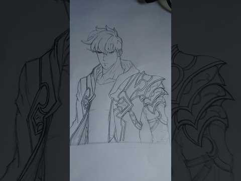 Sung jinwoo - Solo Leveling #drawing #art #anime #sololeveling #sketch #shorts