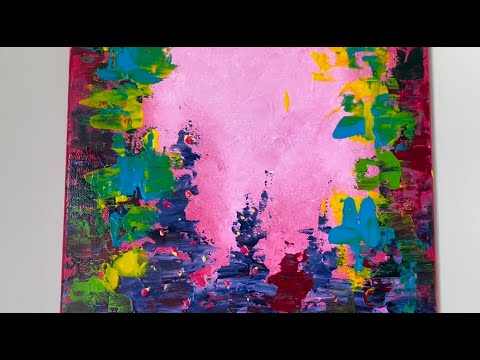 Christmas Treat. Easy Holiday abstract painting for beginners #painting #acrylicabstract #art