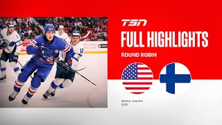 2025 World Junior Championship Highlights: United States vs. Finland