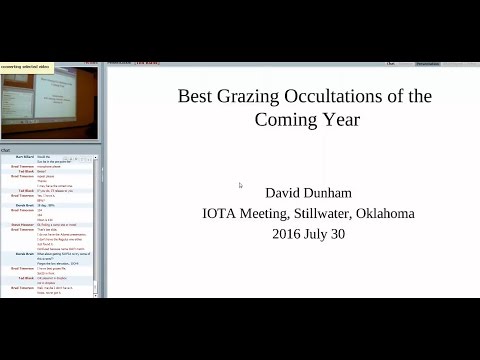 Best grazing occultation opportunities of the coming year 2016/2017