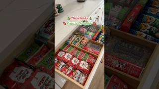 Christmas Snack Drawer!🎄🍭🎁 #christmassnacks #christmasfood #christmascandy #drawerorganization