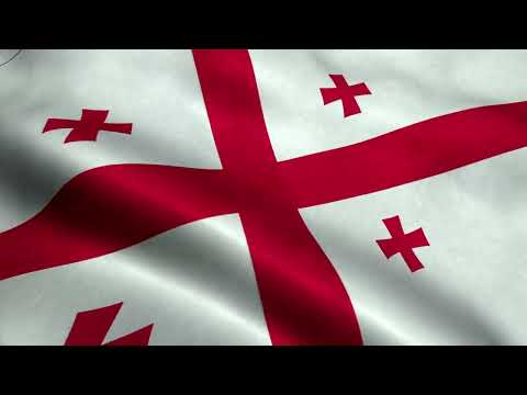 [10 Hours] Georgian Flag Waving - Video & Audio - Waving Flags