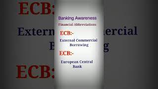 Financial Awareness Abbreviations for competitive exams #bankingexams2023 #sbi #ytshorts #ibps #rbi