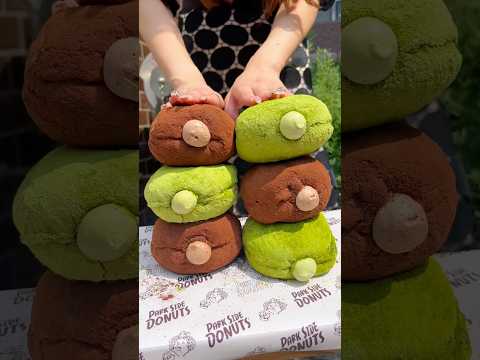 抹茶とチョコレートドーナッツ! Matcha & chocolat cream donuts! PARK STORE cafe The SUN LIVES HERE 三軒茶屋グルメ