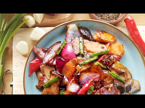 BLACK PEPPER KING OYSTER MUSHROOM, easy vegan mushroom recipe!