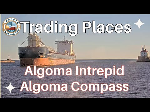 "Trading Places" Algoma Intrepid arrived and Algoma Compass departed Superior 10/07/2028