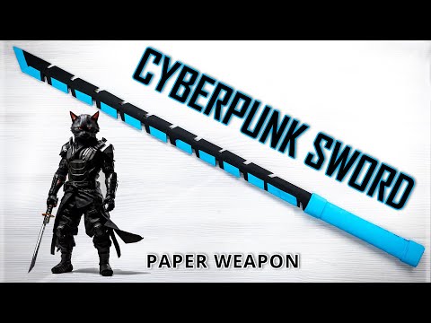 Make an Epic Cyberpunk Sword out of Paper in 15 Minutes