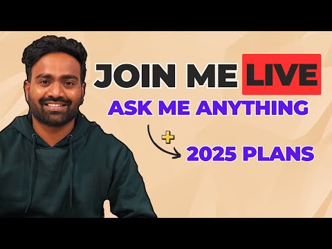 Join me Live and Ask me Anything + 2025 Plans for the channel