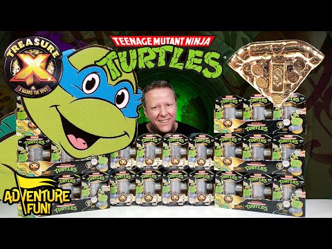 Teenage Mutant Ninja Turtles ULTRA RARE GOLDEN PIZZA Treasure X Gold Adventure Fun Toy Review!