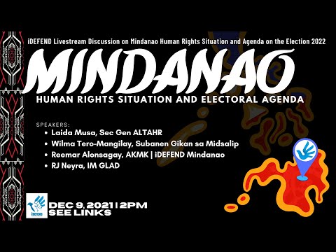 MINDANAO: Human Rights Situation and Electoral Agenda