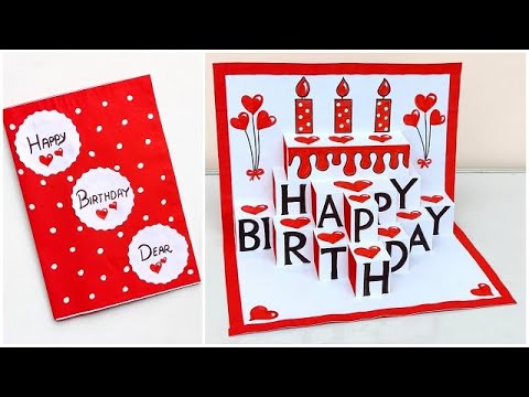 DIY 3D Birthday pop up card 2024 / Handmade Birthday Greeting card idea / How to make Birthday card