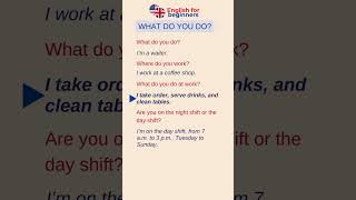 What do you do? #englishforbeginners #speakingforbeginners #practicespeaking #speakingskill #english