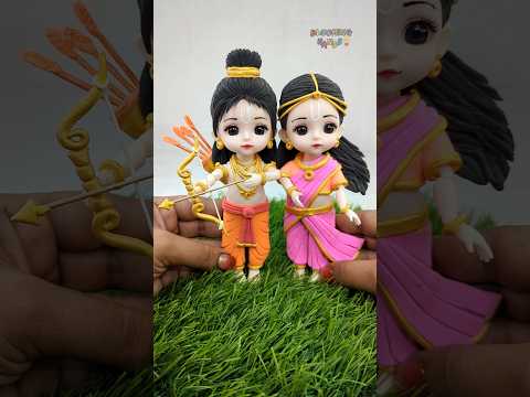 Viral AI Look Cute Little Sita Ram Making With Clay🙏🥰🥥💞 Jai Sri Ram 🙏🙏🙏