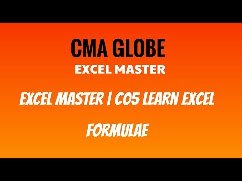 Excel Master|| C05 Learn Excel Formulae || CMA Siddharth Gusain