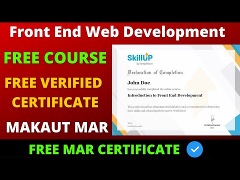 Front End Web Development Free Course with Free Certificate | Makaut Free MAR Certificate | Makaut