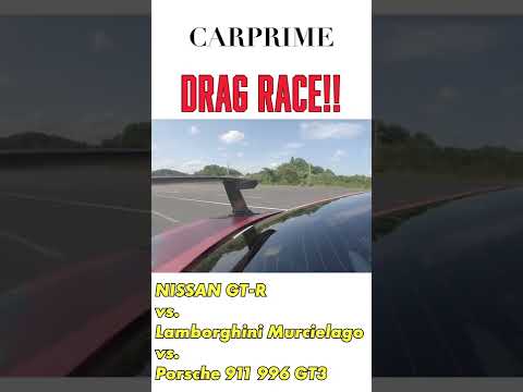 Drag Race - NISSAN  GT-R vs Lamborghini vs Porsche Full Acceleration #shorts