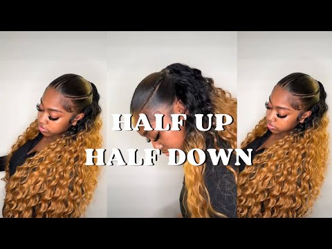 HOW TO : HALF UP HALF DOWN PONYTAIL W/ BRAIDS | QUICK WEAVE 😍 | FULL TUTORIAL