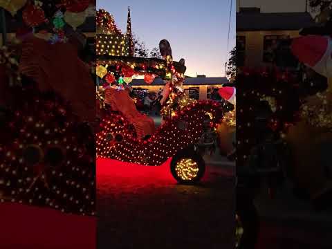 Golf cart Christmas parade