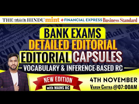 The Hindu Editorial Analysis | 4th November, 2024 | Inference Based Question, Vocab | Varun Chitra