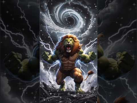 Hulk & Lion Hybrid #shorts #shortsfeed #shortvideo #short #animals #edit #viralvideo #ai #trending