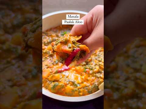 day-7 masala aloo palak recipe 30 days food recipes challenge #food #recipe #challenge #masalaaloo