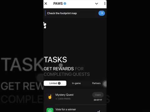 Paws new limited task claim 7000 paws #pawsairdrop #paws #telegrambot