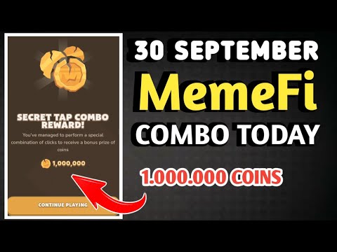 MEMEFI SECRET COMBO TODAY 30 SEPTEMBER 2024 | MEMEFI DAILY COMBO | MEMEFI COMBO TODAY | MEMEFI COMBO