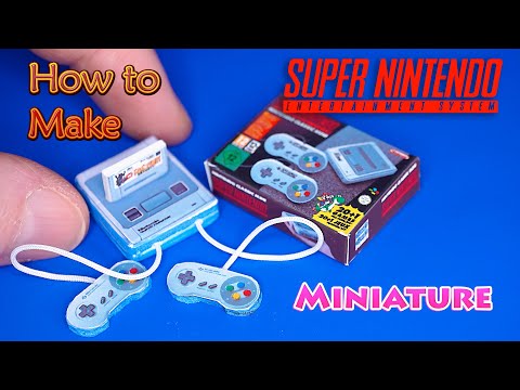 How to make Mini Super Nintendo console DIY for DollHouse