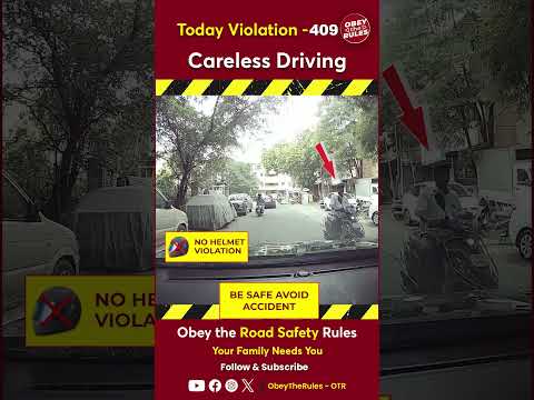 Today Violation 409 - Careless Driving #otr #chennaitrafficpolice #obeytherules