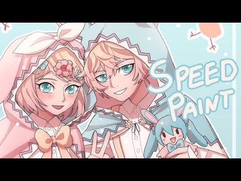 Kagamine Easter (Speedpaint)