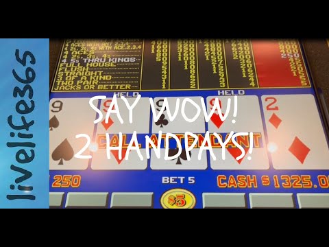 Say Wow! Two Handpays! #jackpotwinning #handpayjackpot #videopoker #gambling #livelife365