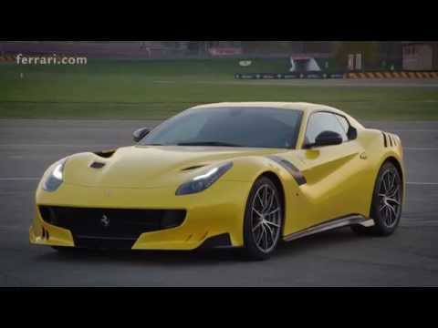 Ferrari F12tdf supercar on track - manufacturer footage