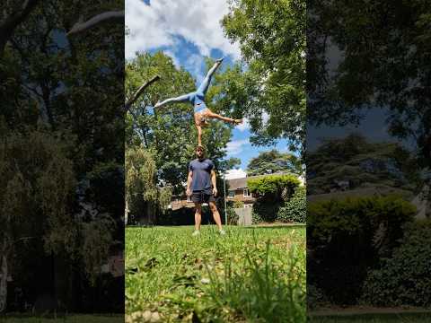 Outdoor Acrobatics training session! ☀️ #acrobat #circus #handstand