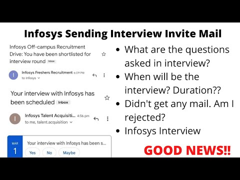 Infosys Interview Mail  | Infosys Interview Invite to Shortlisted Candidates |