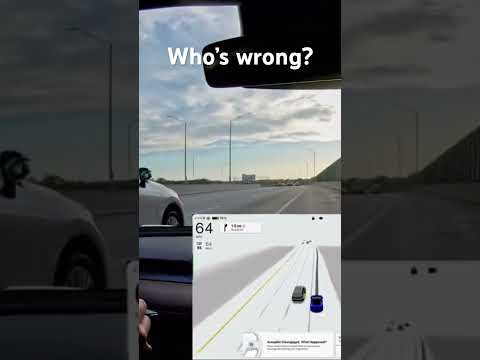 FSD 12.4.1 and highway merging- Who’s wrong❓
